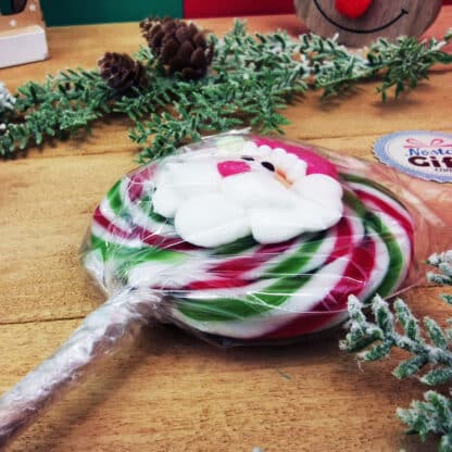 Sucette foraine de noël - motif père noël  - Arôme Tutti Frutti – Image 2