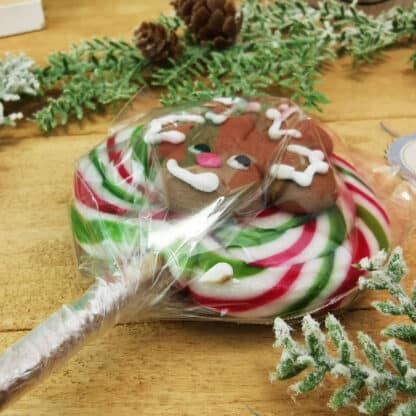Sucette foraine de noël - motif renne  - Arôme Tutti Frutti – Image 2