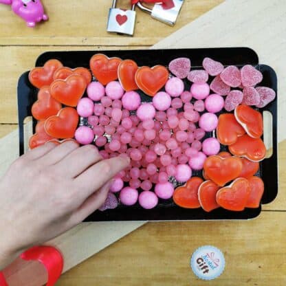 Plateau de bonbons sucré à partager - Saint valentin