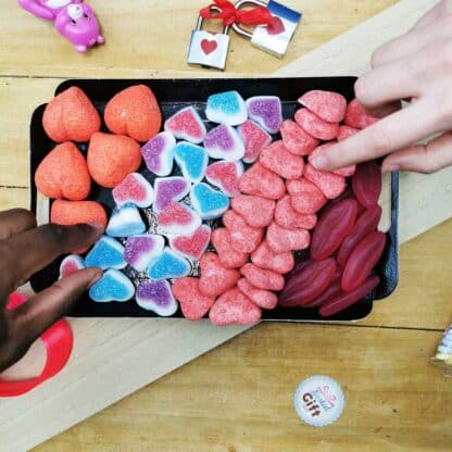 Plateau de bonbons sucré à partager - Saint valentin