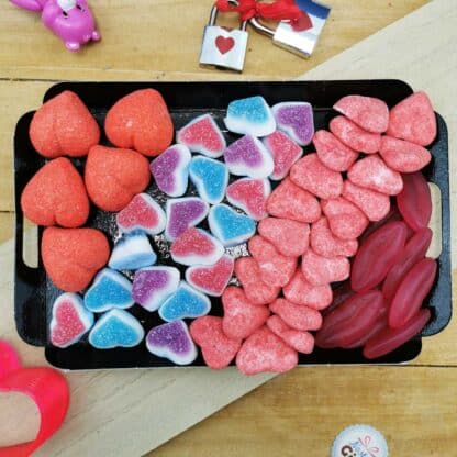 Plateau de bonbons sucré à partager - Saint valentin