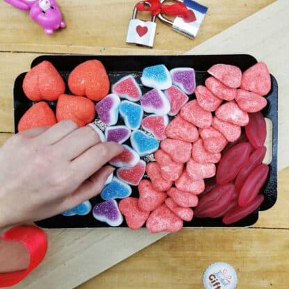 Plateau de bonbons sucré à partager - Saint valentin