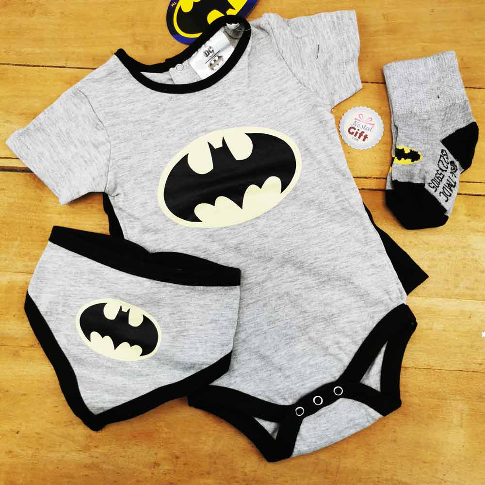 Batman - Coffret cadeau bébé vêtement - bébé 4 pièces - Vêtement