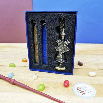 Harry Potter - Kit papeterie 3 pièces pour tampon - Sceau + Cire - Poudlard
