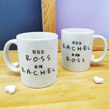 Mug duo "Tu es la Rachel de mon Ross"