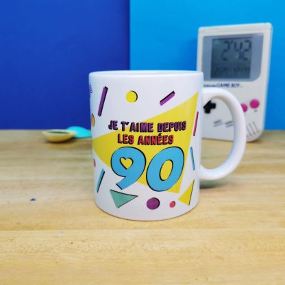 Mug "Je t'aime depuis les années 90"