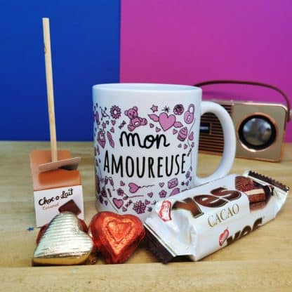 Mug "mon amoureuse" et ses chocolats - Saint Valentin
