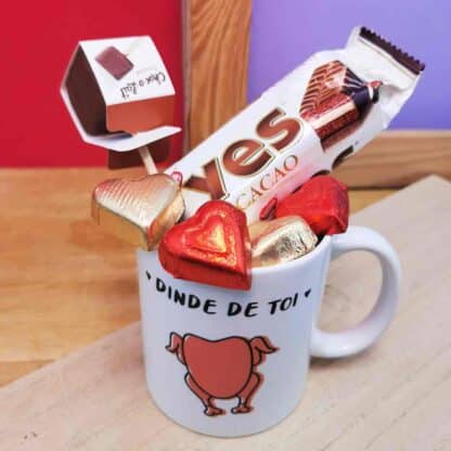 Mug "Dinde de toi" et ses chocolats - Saint valentin