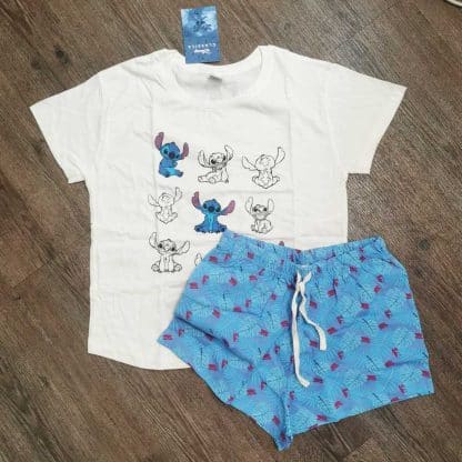 Stitch - Ensemble de pyjama femme - T-shirt / Short (Taille XS)