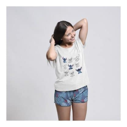 Stitch - Ensemble de pyjama femme - T-shirt / Short (Taille L)