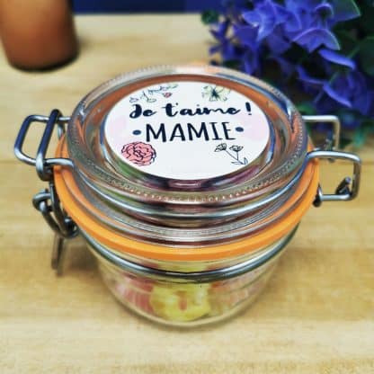 Bocal LE PARFAIT - "Je t'aime mamie" et ses bonbons rétro "Made in France" - 100g – Image 4