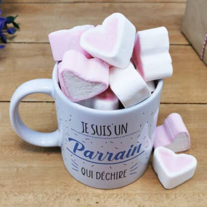 MUG "Je suis un parrain qui déchire" bonbons rétro 90 - Cadeau Parrain