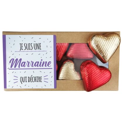 Sachet Bonbon des années 70  "Je suis une marraine qui déchire" - Cadeau Marraine