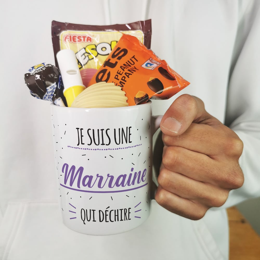 Mug Je suis une marraine qui déchire - Cadeau marraine