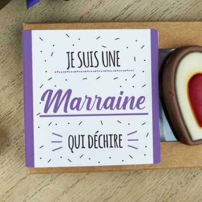 Sachet Bonbon des années 70  "Je suis une marraine qui déchire" - Cadeau Marraine