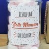 Bonbonnière coeurs guimauve  "Je suis une belle maman qui déchire" - cadeau pour  belle mère – Image 5