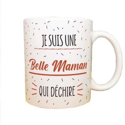 Mug "Je suis une belle maman qui déchire" - cadeau belle mère