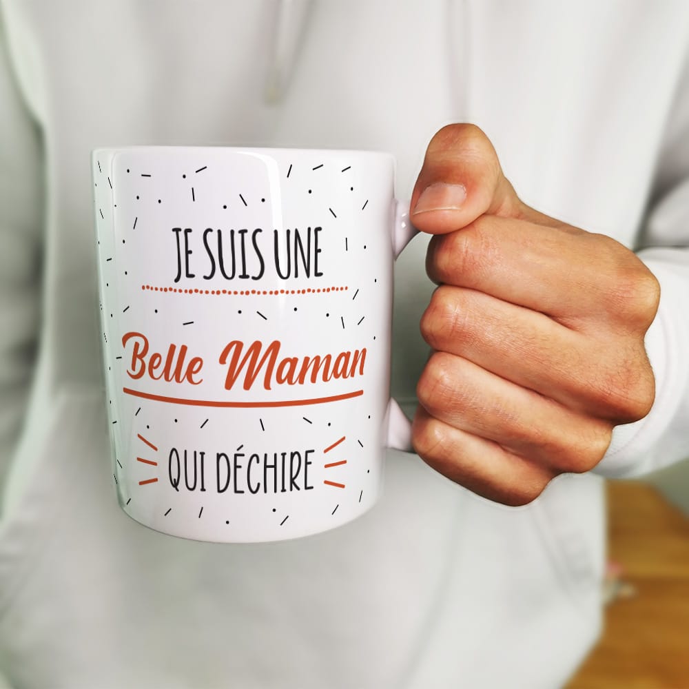 Cadeau belle-mère  Idée cadeau mug belle-mère avec prénom