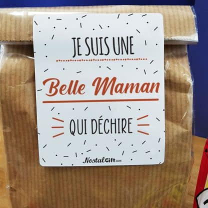 Sachet bonbon années 70 "Je suis une belle maman qui déchire"