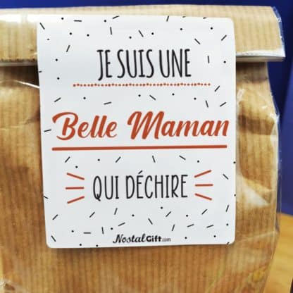 Sachet bonbon années 80  "Je suis une belle maman qui déchire"