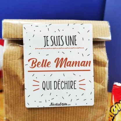 Sachet bonbon années 90 années "Je suis une belle maman qui déchire"