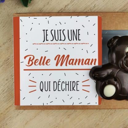 Oursons au chocolat noir x3 "Je suis une belle maman qui déchire"