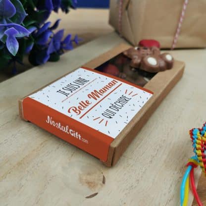 Oursons au chocolat au lait x3 "Je suis une belle maman qui déchire" - cadeau belle mère