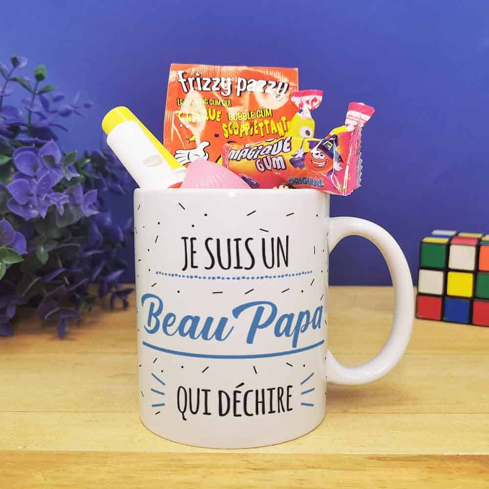 Mug bonbon années 80 Je suis un Beau Papa qui déchire de la