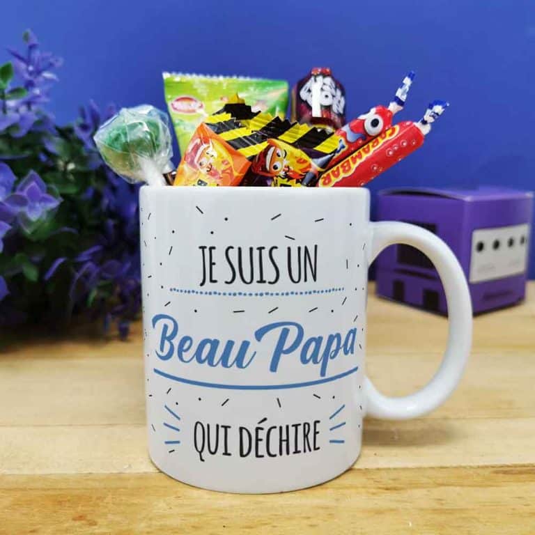 Tasse Mug Cadeau Beau Père- Beau Papa en Or - Idée Originale