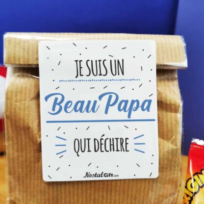 Sachet bonbon années 90 années "Je suis un Beau Papa qui déchire"