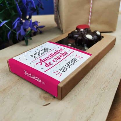 Oursons au chocolat noir x3 "Je suis une auxiliaire de crèche qui déchire"
