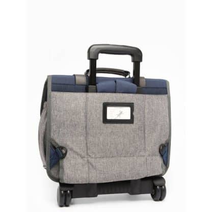 Cartable à roulettes 38 cm vintage Navy bleu et ses pin's personnalisables - Caméléon - CP, CE1, CE2 – Image 6