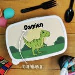 Boîte à goûter & gourde enfant personnalisées  Dinosaure : cadeau garçon