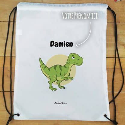 Sac à dos sport personnalisé : gym, piscine... - Dinosaure - cadeau enfant :  garçon