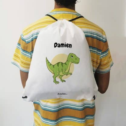 Sac à dos sport personnalisé : gym, piscine... - Dinosaure - cadeau enfant :  garçon