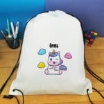 Sac à dos sport personnalisé : gym, piscine... - Licorne - cadeau  fille