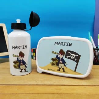 Boîte à goûter & gourde enfant personnalisées  Pirate