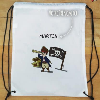 Sac à dos sport personnalisé : gym, piscine... - Pirate - cadeau  garçon