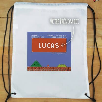 Sac à dos sport personnalisé : gym, piscine... - Retrogaming - cadeau  garçon