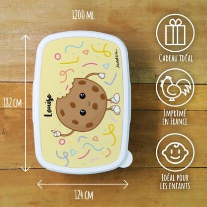 Boîte à goûter enfant personnalisée  Cookie