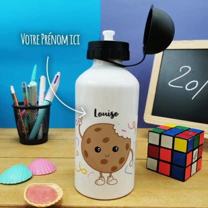 Gourde personnalisée - Cookie - cadeau rentrée scolaire pour  fille,  garçon