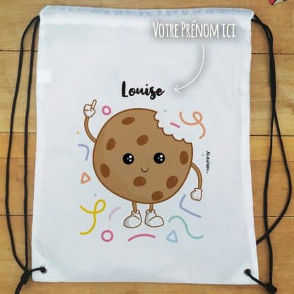 Sac à dos sport personnalisé : gym, piscine... - Cookie - cadeau fille,  garçon