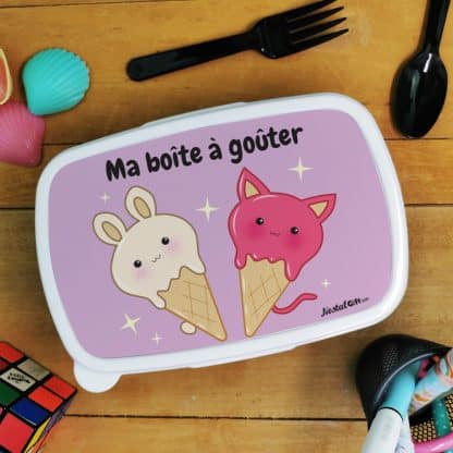 Boîte à goûter enfant - Glaces Kawaii