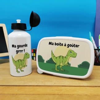 Boîte à goûter & gourde enfant Dinosaure