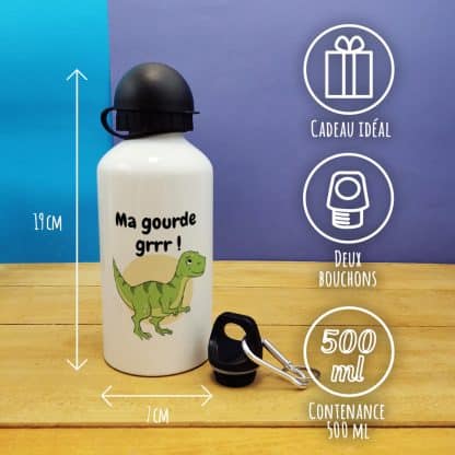 Gourde - Dinosaure - cadeau rentrée scolaire pour  garçon – Image 3