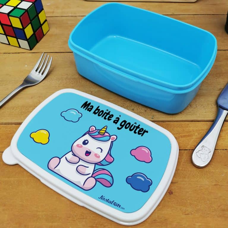 Pack Boîte à Goûter Licorne Avec 3 Compartiments + Sac – 100% Officiel – Sans BPA – Pour école, Pique-nique Et Sorties