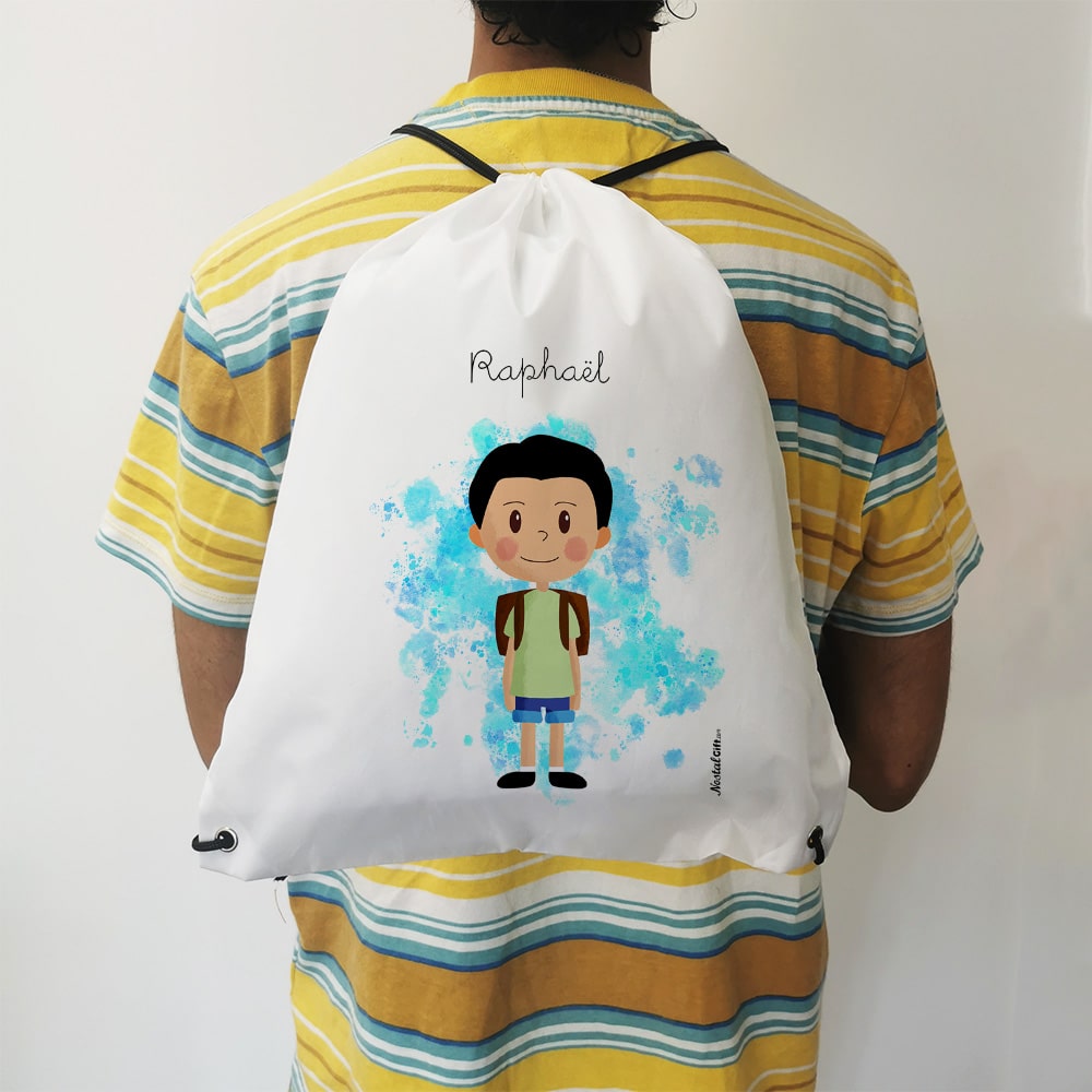 AYNKH - Sac à Cordon De Serrage Pour Enfants (style Pixel) - Pour Sport, Piscine, école, Pique-nique - 10-15 L