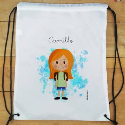 Sac à dos sport personnalisé : gym, piscine... - Petite écolière - cadeau  fille