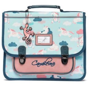 Cartable 35 cm retro moulin Cameleon Green Windmill