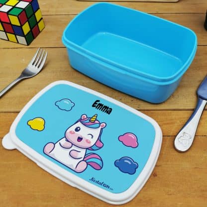 Boîte à goûter enfant personnalisée - plastique  Licorne – Image 3